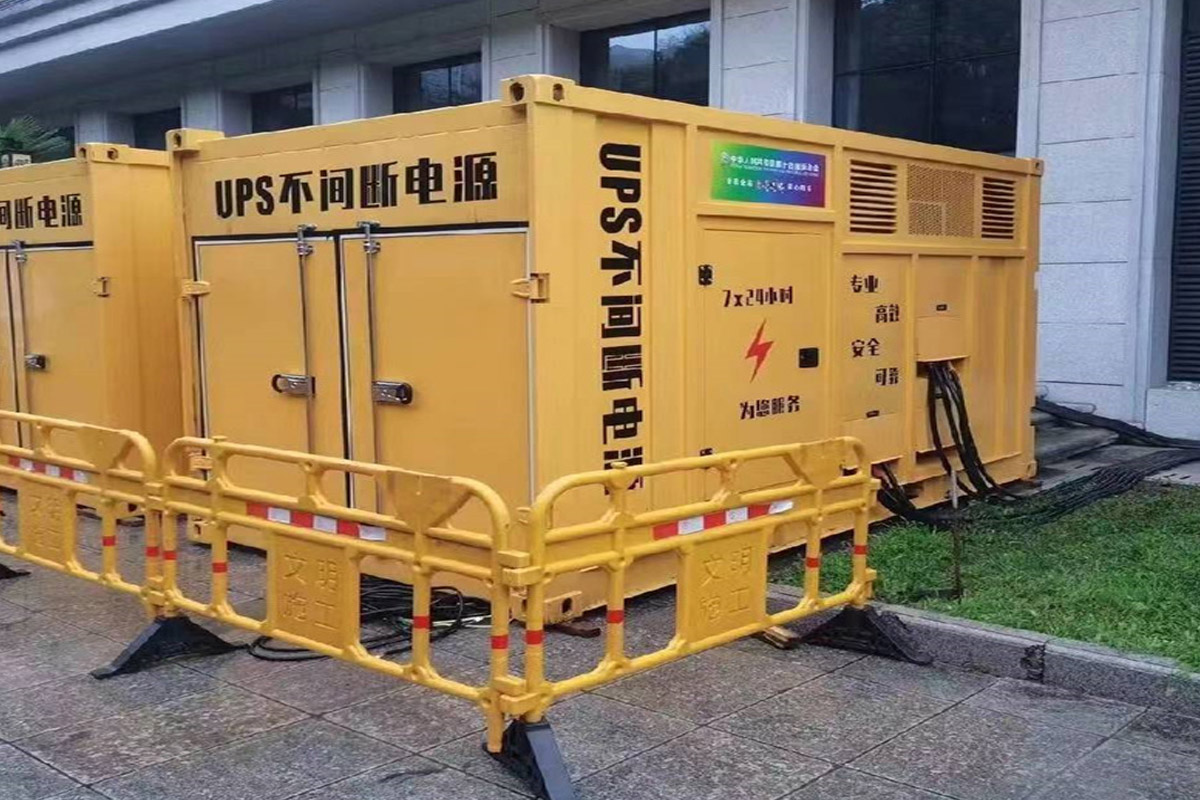 宣化发电机租赁施工现场